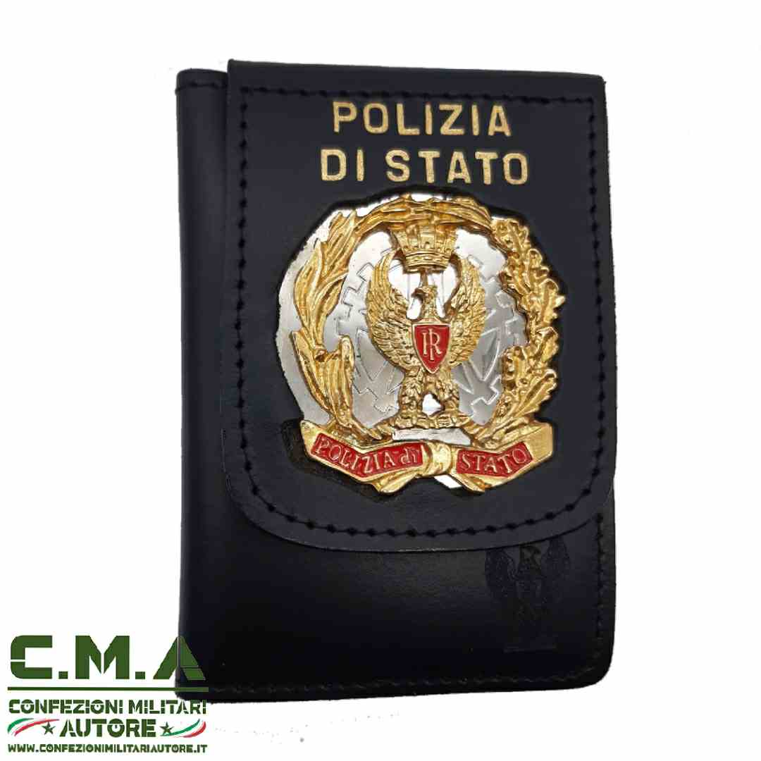 Portafoglio Polizia di stato VG con placca Vega - CMA